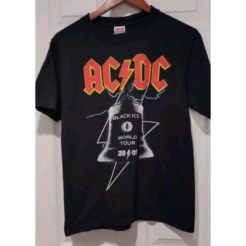 2009 AC/DC Black Ice Concert Tour Shirt Size Medium